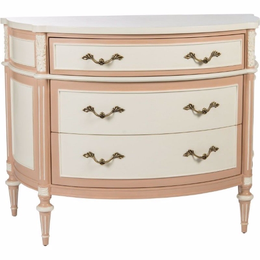 Picture of ANTIQUE CREAM - PINK COMMODE