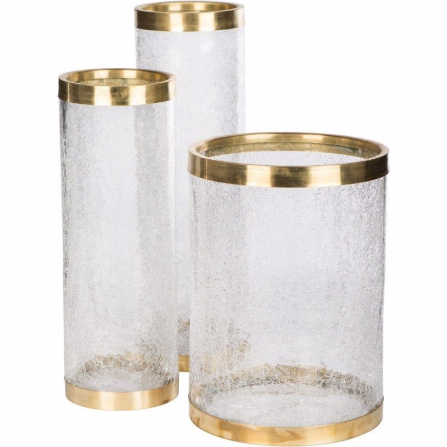 Picture of SET OF 3 GLASS CANDLE HOLDERS
