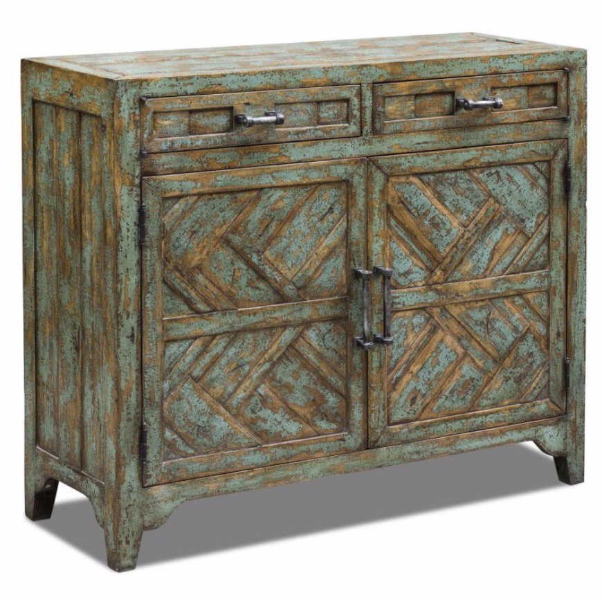 Picture of KALYPSO CONSOLE CABINET - WEATHERED SEAGLASS