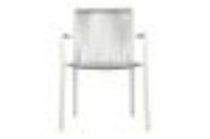Picture of ARCHIPELAGO STOCKHOLM DINING ARMCHAIR – SET OF 2 COCONUT WHITE FRAME DOVE GRAY WEAVE