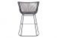 Picture of ARCHIPELAGO THE DANE COUNTER CHAIR – SET OF 2 DARK GRAY FRAME DARK PEBBLE WEAVE