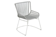 Picture of ARCHIPELAGO THE DANE DINING ARMCHAIR – SET OF 2 LIGHT GRAY FRAME DOVE GRAY WEAVE