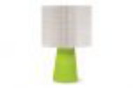 Picture of INDA COPENHAGEN CERAMIC CORDLESS OUTDOOR LED TABLE LAMP  APPLE GREEN SOFT PEARL SHADE