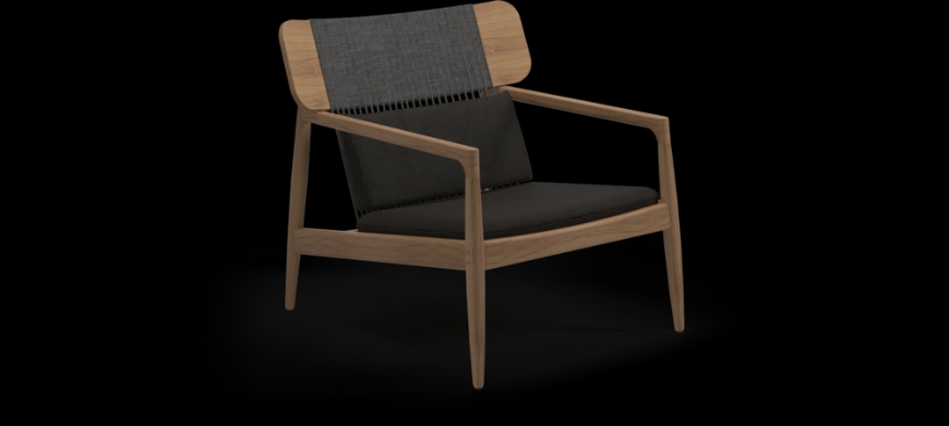 Picture of ARCHI LOUNGE CHAIR (TEAK / FIFE GRANITE)