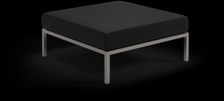 Picture of WEDGE OTTOMAN (EP STAINLESS STEEL / FIFE SOOT BLUE)