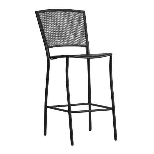 Picture of CAFÉ SERIES ALBION TEXTURED BLACK STATIONARY BAR STOOL
