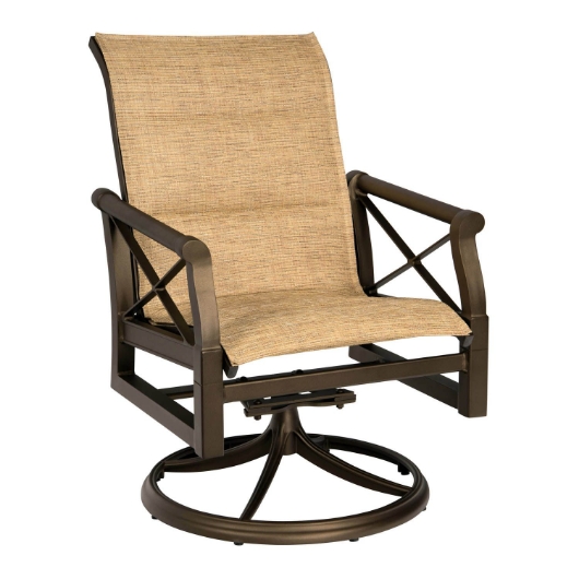 Picture of ANDOVER PADDED SLING SWIVEL ROCKING DINING ARMCHAIR