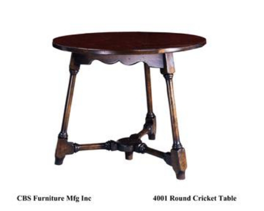 Picture of 4001 ROUND CRICKET END TABLE