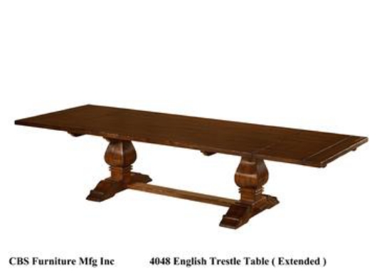 Picture of 4048 ENGLISH TRESTLE DINING TABLE