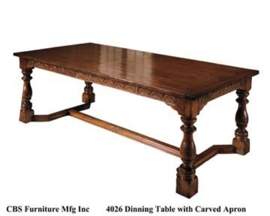 Picture of 4026 DINING TABLE WITH CARVED APRON
