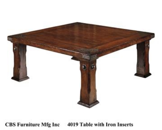 Picture of 4019 DINING TABLE WITH IRON INSERTS