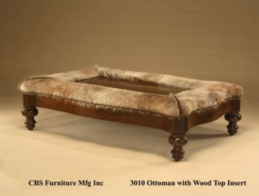 Picture of 3010 OTTOMAN WITH WOOD TOP INSERT