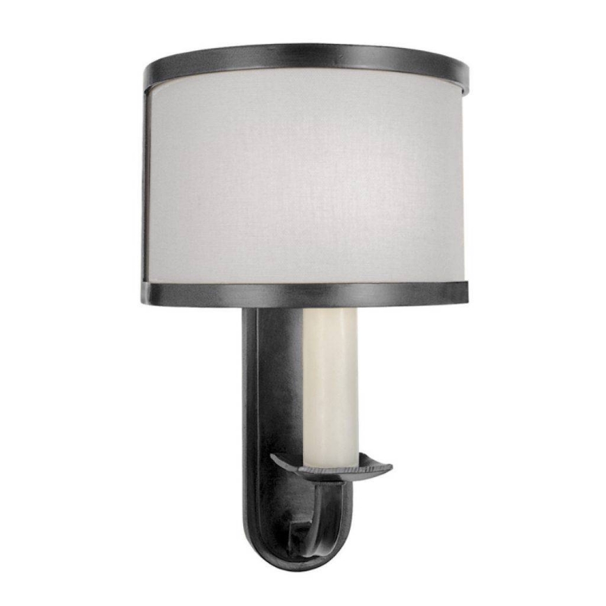 Picture of SINGLE LIGHT IRON WALL LAMP WITH FABRIC SHADE