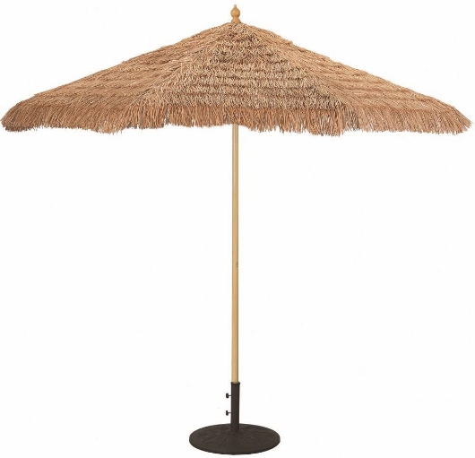 Picture of 13609 - 9 FOOT OCTAGON COMMERCIAL UMBERALLA WITH THATCH CANOPY
