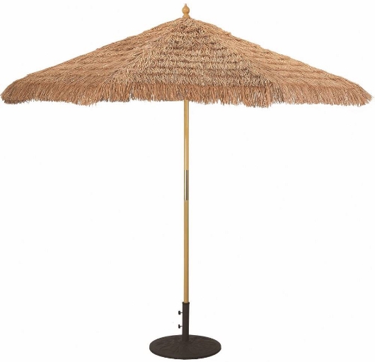 Picture of 13109 - 9 FOOT ROUND UMBRELLA WITH THATCH CANOPY