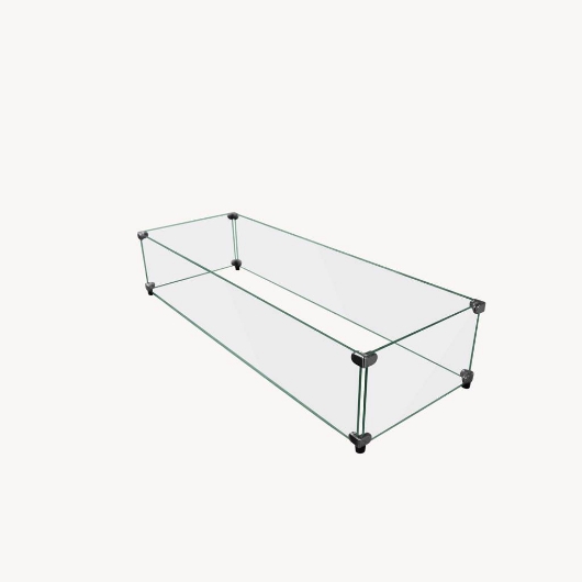 Picture of RECTANGULAR GLASS WIND GUARD FOR 32" X 48" FIREPITS